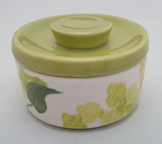 Scatolina vintage verde e bianca