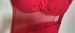 Abito estivo elegante spalline rosso