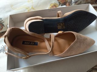 Zapatos beige BEI ZI - Tacones Longitud 27 cm