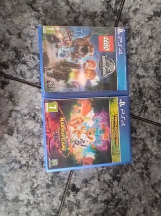 3 Juegos PS4: Ben 10, Lego Jurassic World, Marsupi