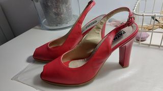 Sandalias PAYMA rojas piel nº37