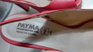 Sandalias PAYMA rojas piel nº37