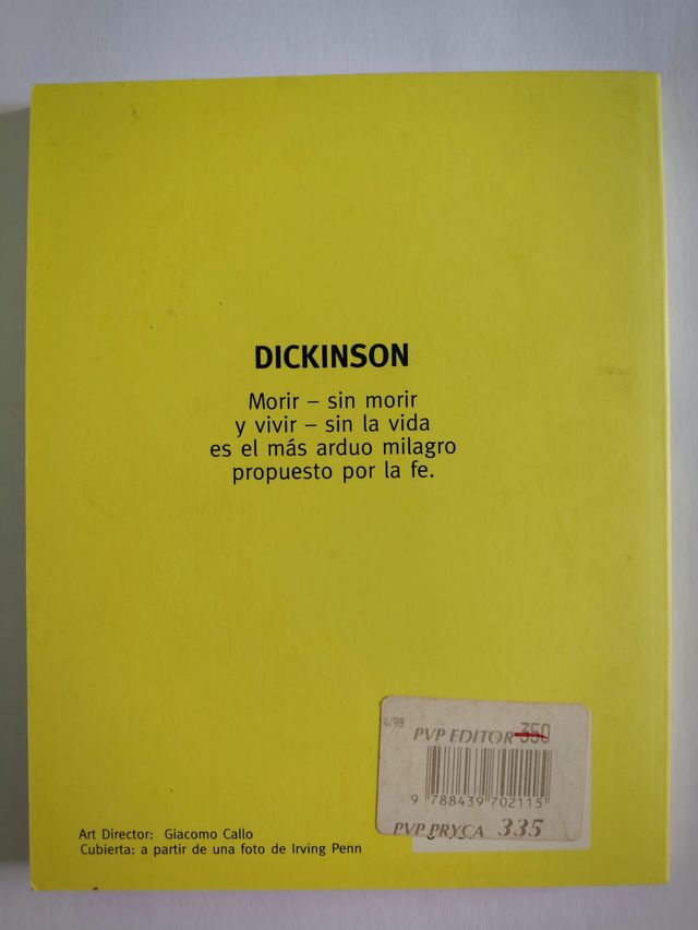 Emily Dickinson 60 Poemas Mitos Poesía Mondadori