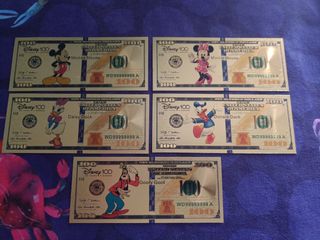 5 Banconote Disney 100$