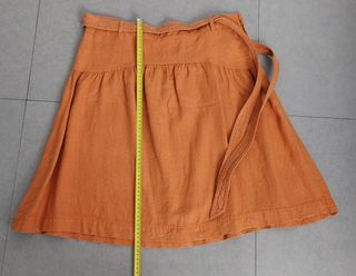 Falda Naranja de lino