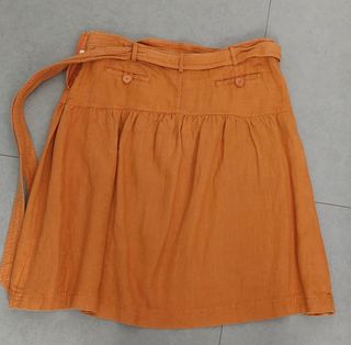 Falda Naranja de lino
