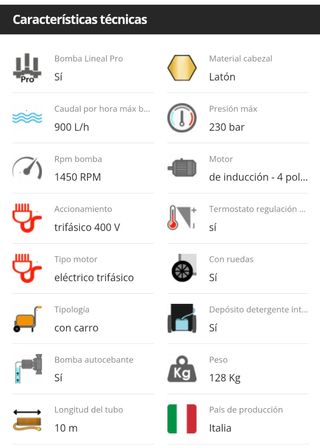 Hidrolimpiadora Lavor agua caliente