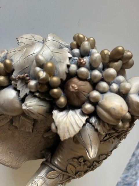 Soprammobile cornucopia argento