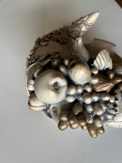 Soprammobile cornucopia argento