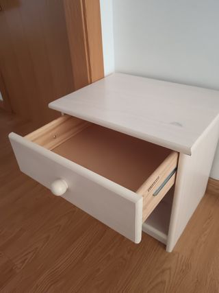 Mesita noche blanca - madera