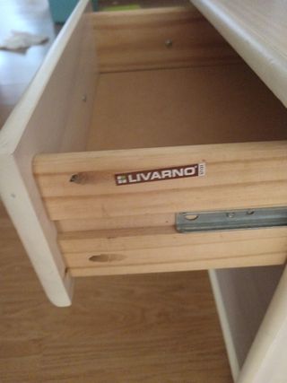 Mesita noche blanca - madera