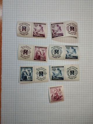 Sellos Bohemia y Moravia 1940 III Reich Alemania.