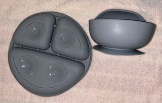 Vajilla bebé silicona - Azul