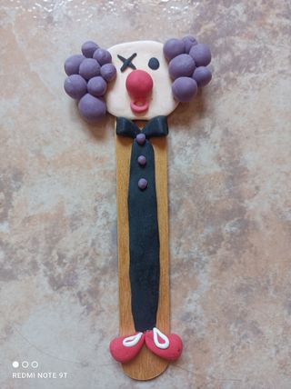 Marcapáginas artesanal payaso