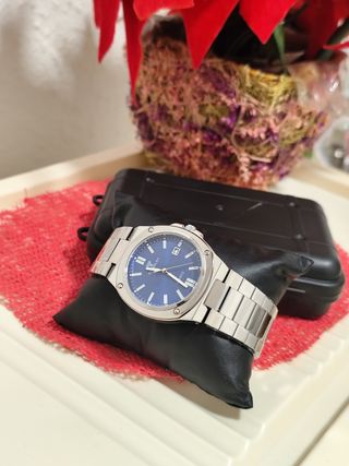 Reloj Hombre Azul Plata