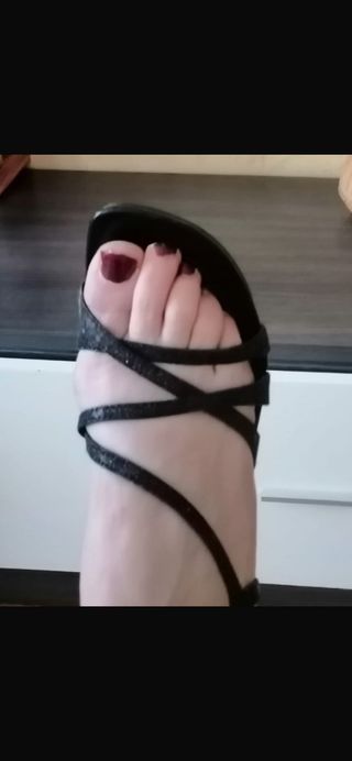 Sandalias tacón Cristina 38 negras