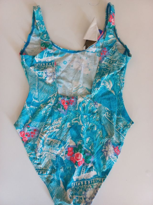 Bañador Anmar turquesa y blanco