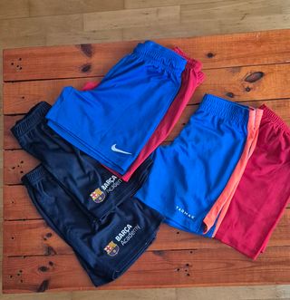 6 Pantalones deporte niño Barca, Nike, Tarmak 8-10