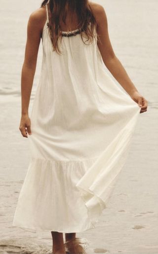 Vestido blanco Zara - boho