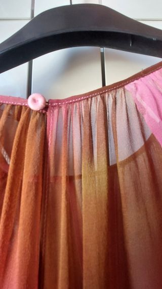 Abito lungo seta multicolore