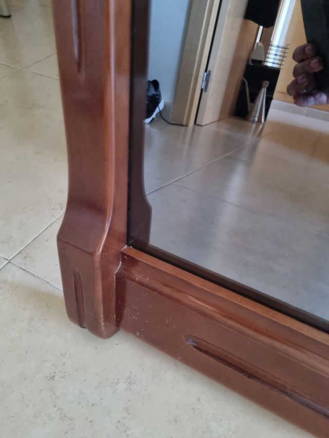 Espejo madera marrón