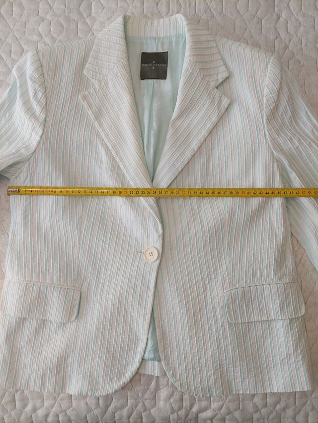 Chaqueta Roberto Verino rayas azul-blanco