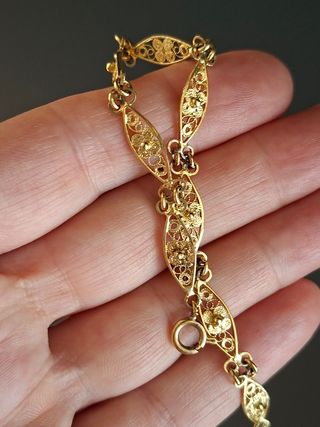 Bracciale filigrana argento placcato oro