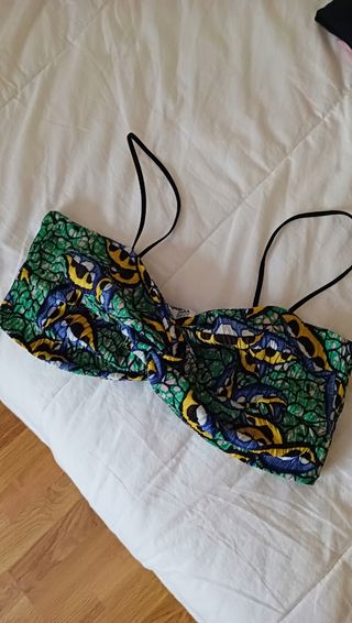 Top Bralette Zara - Tirantes multicolor 