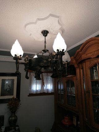 Lámpara forja 5 luces vintage Lámpara forja 4 luce
