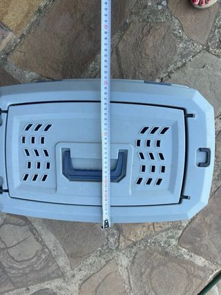 Transportín mascotas azul y gris