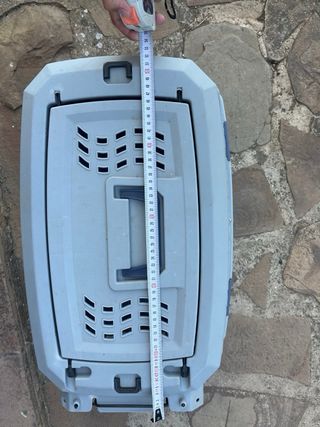 Transportín mascotas azul y gris