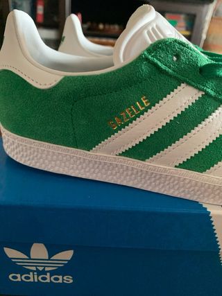 Zapatillas Adidas Gazelle J - Verde - 37 1/3 Nuevo
