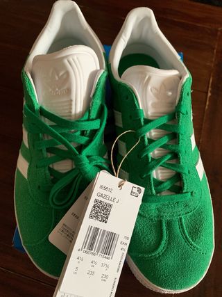 Zapatillas Adidas Gazelle J - Verde - 37 1/3 Nuevo