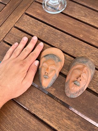 2 Máscaras Barro Artesanales