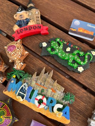 Imanes de viaje: Londres, Nueva York, etc.