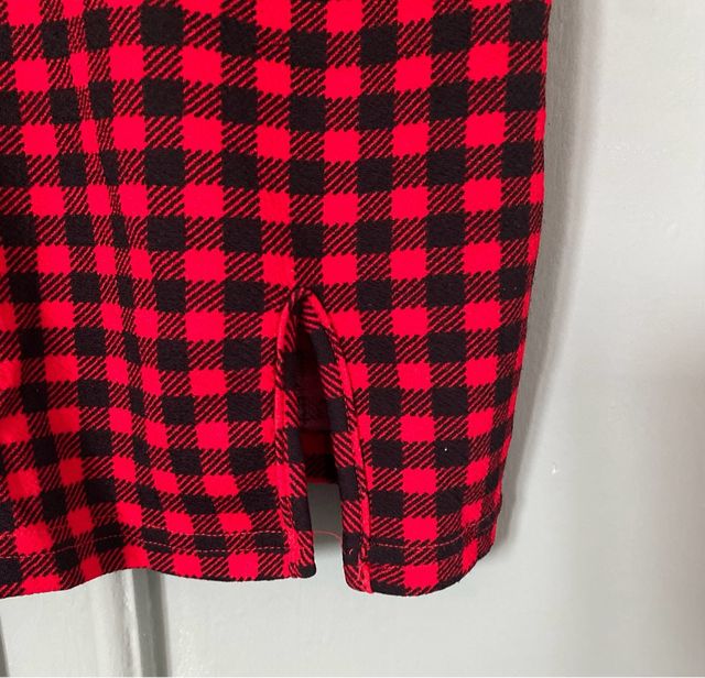 Vestido pata gallo rojo-negro