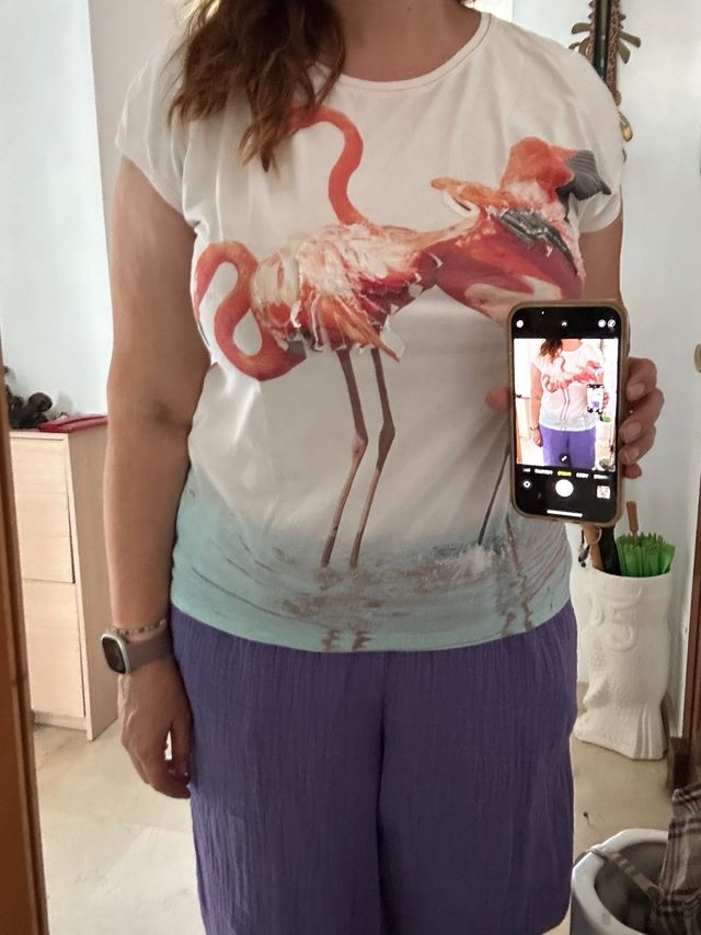 Top Marc Cain estampado flamencos T-M