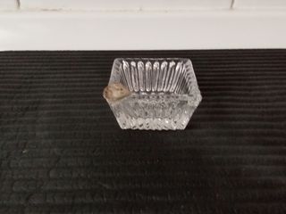 Cenicero cristal tallado plata