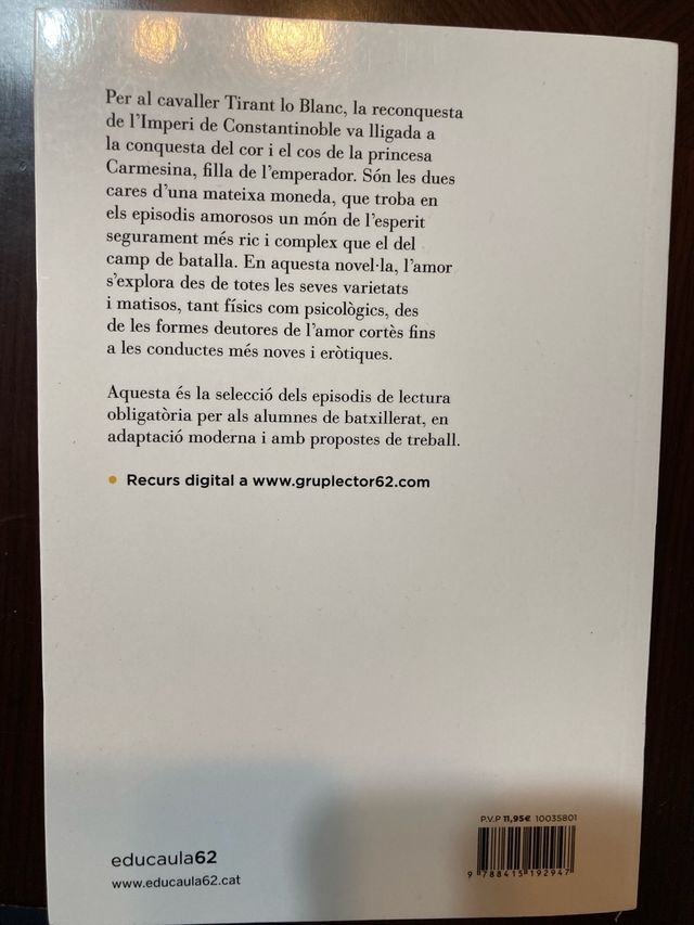 Tirant lo Blanc. Episodis amorosos. Text adapta...