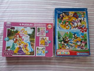 2 Puzzles Disney: Princesas & Mickey