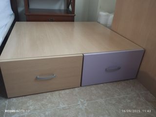 Cama nido madera compacta - marrón/morado