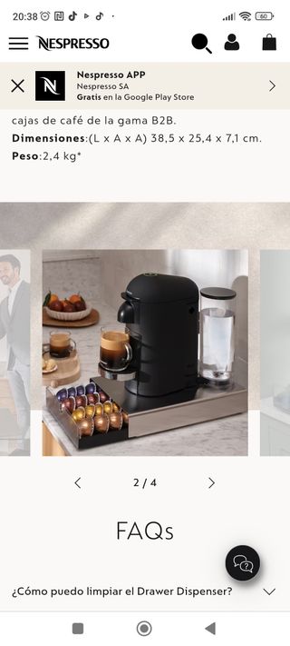 Cafetera Nespresso Vertuo Pop Negra DeLonghi