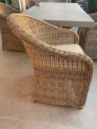 Poltrona Maison du Monde in rattan beige