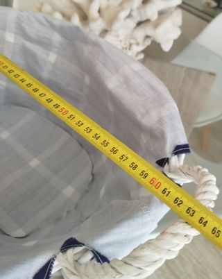 Cesto mimbre blanco ovalado