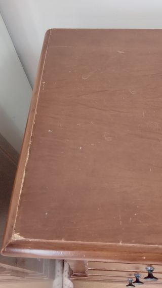 Cómoda madera 5 cajones marrón