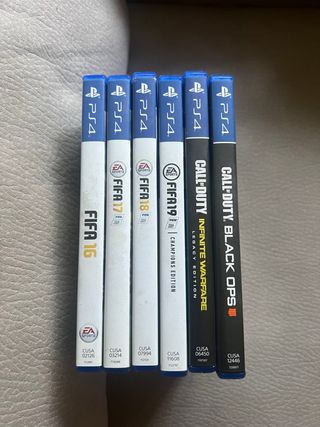 6 Juegos PS4 (PlayStation 4): FIFA 16-19, COD