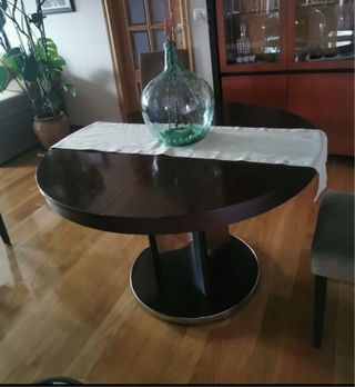 Mesa Moderna extensible madera - redonda 