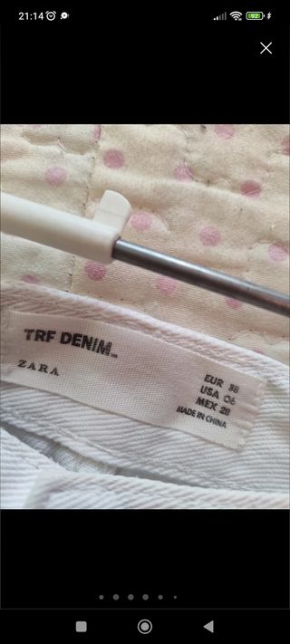 Shorts Zara blancos rotos - M