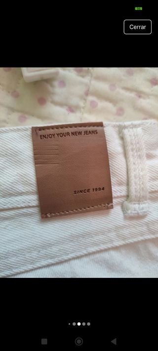 Shorts Stradivarius blancos - Talla L