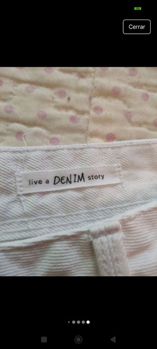 Shorts Stradivarius blancos - Talla L